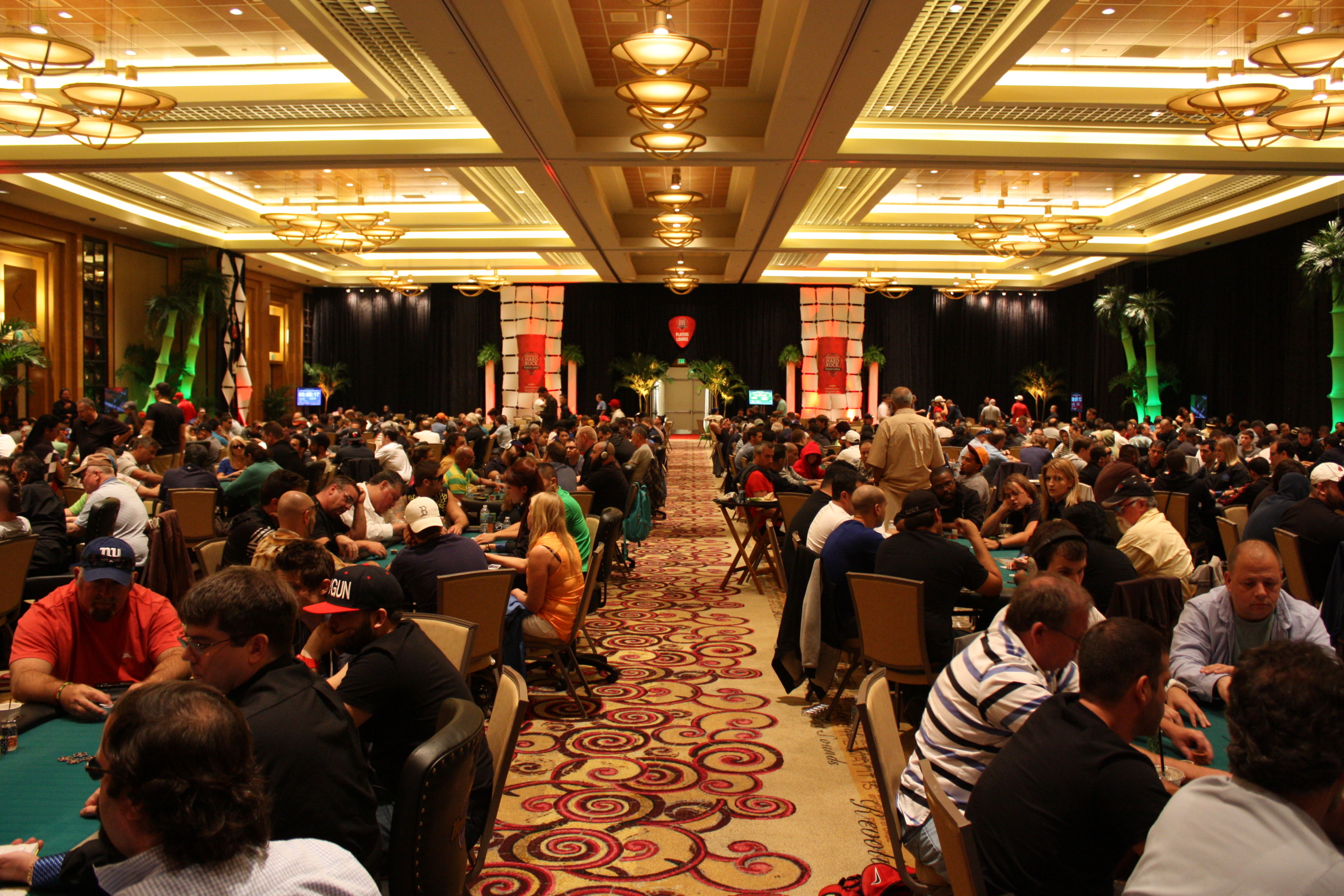 Full Ballroom at the Seminole Hard Rock Poker Open