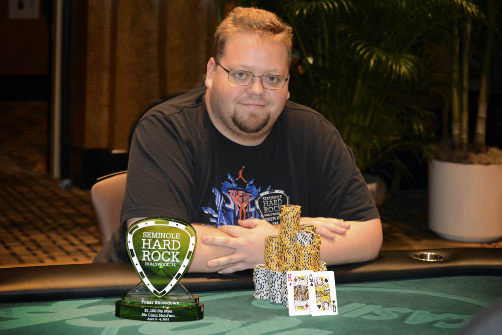 Seminole Hard Rock Poker team member Michael Laake's won the Event 4 title