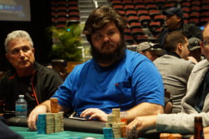 Event 1: Schuyler Thornton Climbing the Chip Counts, Scores a Knockout