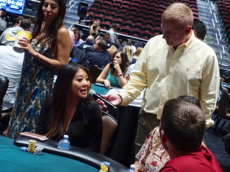 1st-Break Chipleader Maria Ho Wins $1K and Donates It