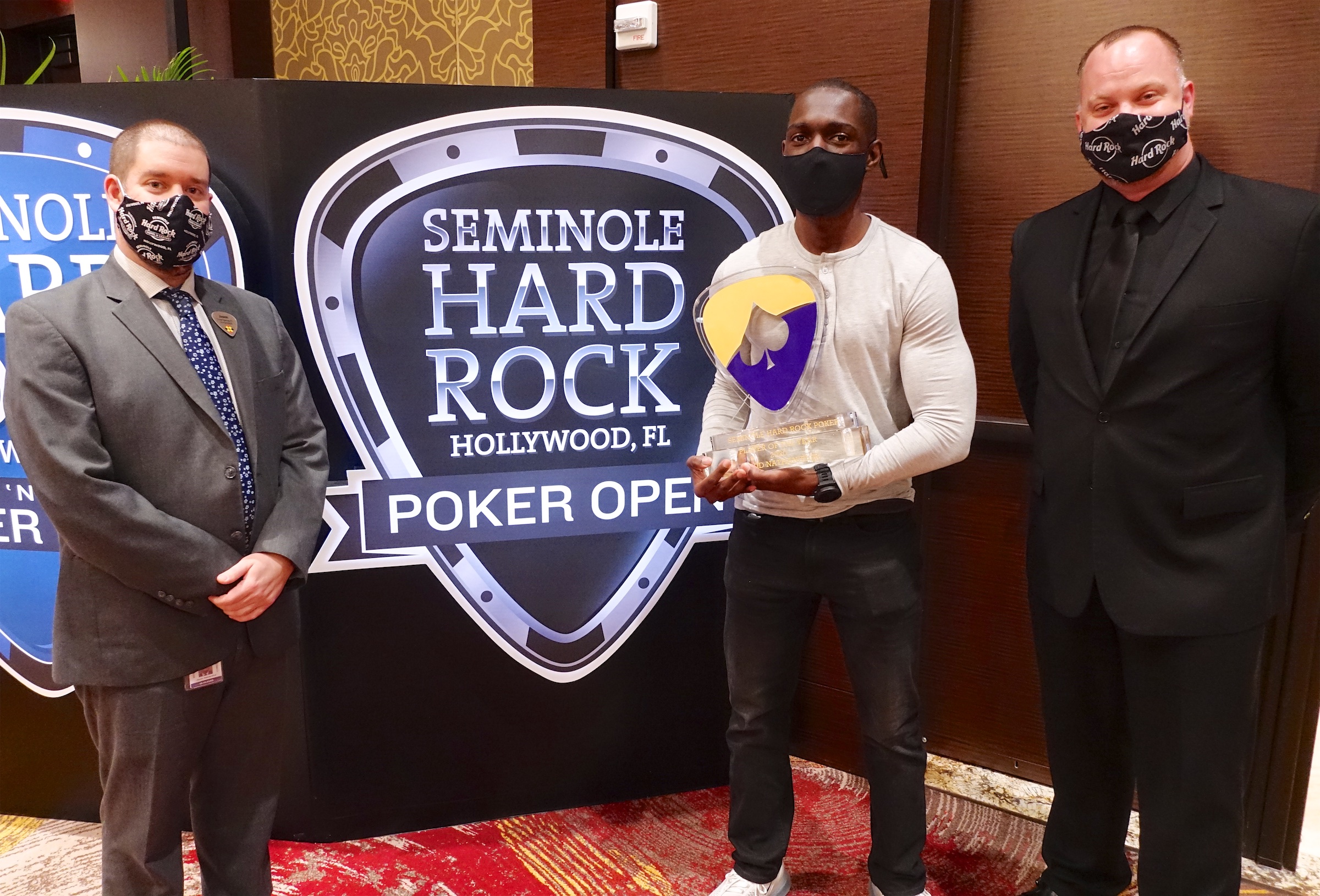 Jason Heidenthal and POY David Nathaniel, Jr. and Tony Burns