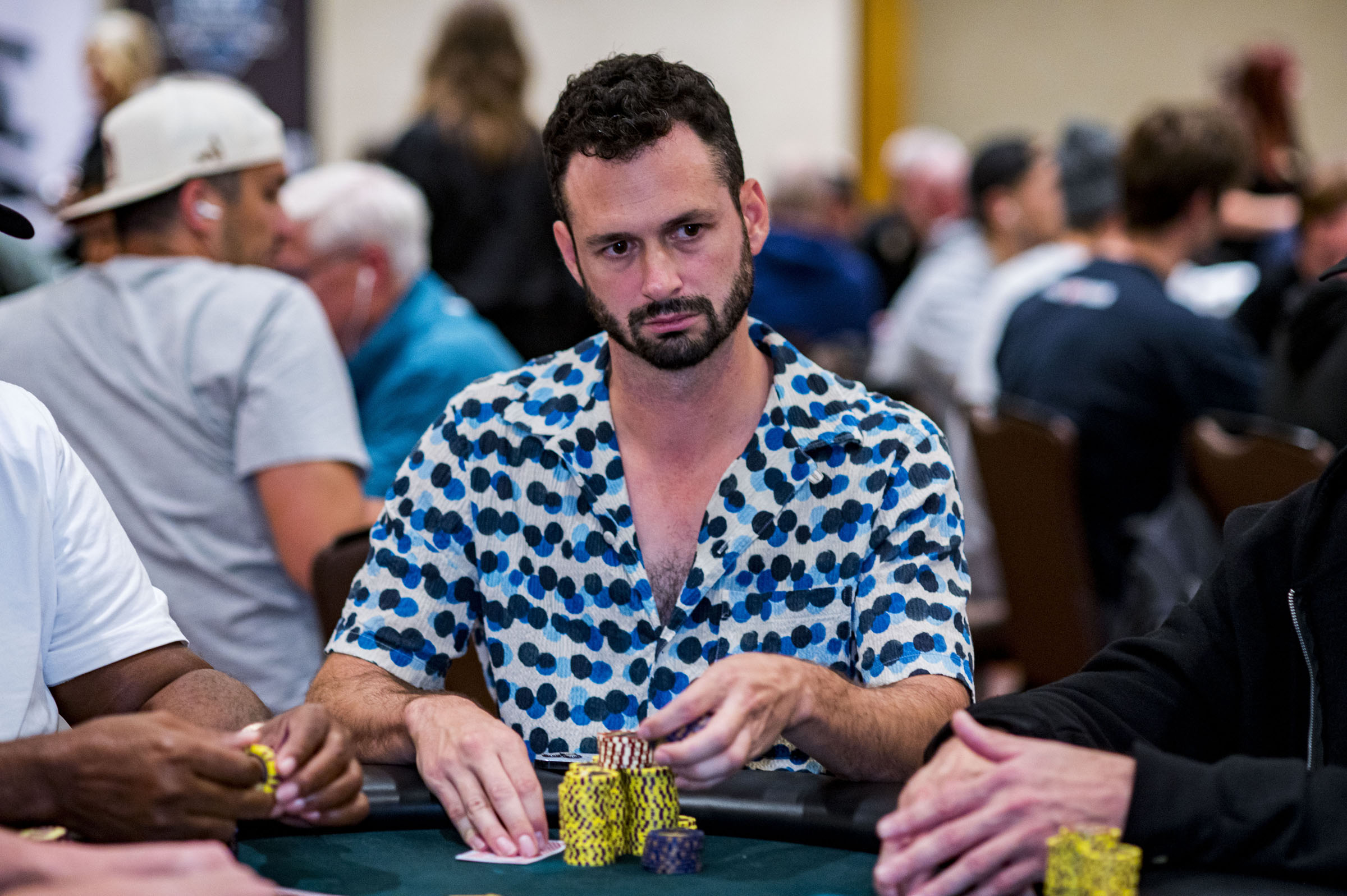 Championship Chip Leaders at Break Seminole Hard Rock Hollywood Poker