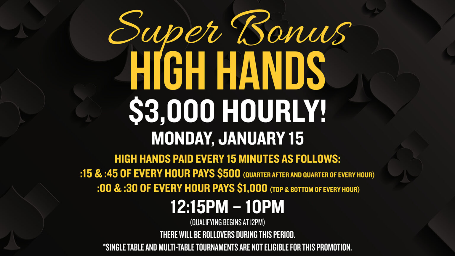 Daily Tournaments Seminole Hard Rock Hollywood Poker