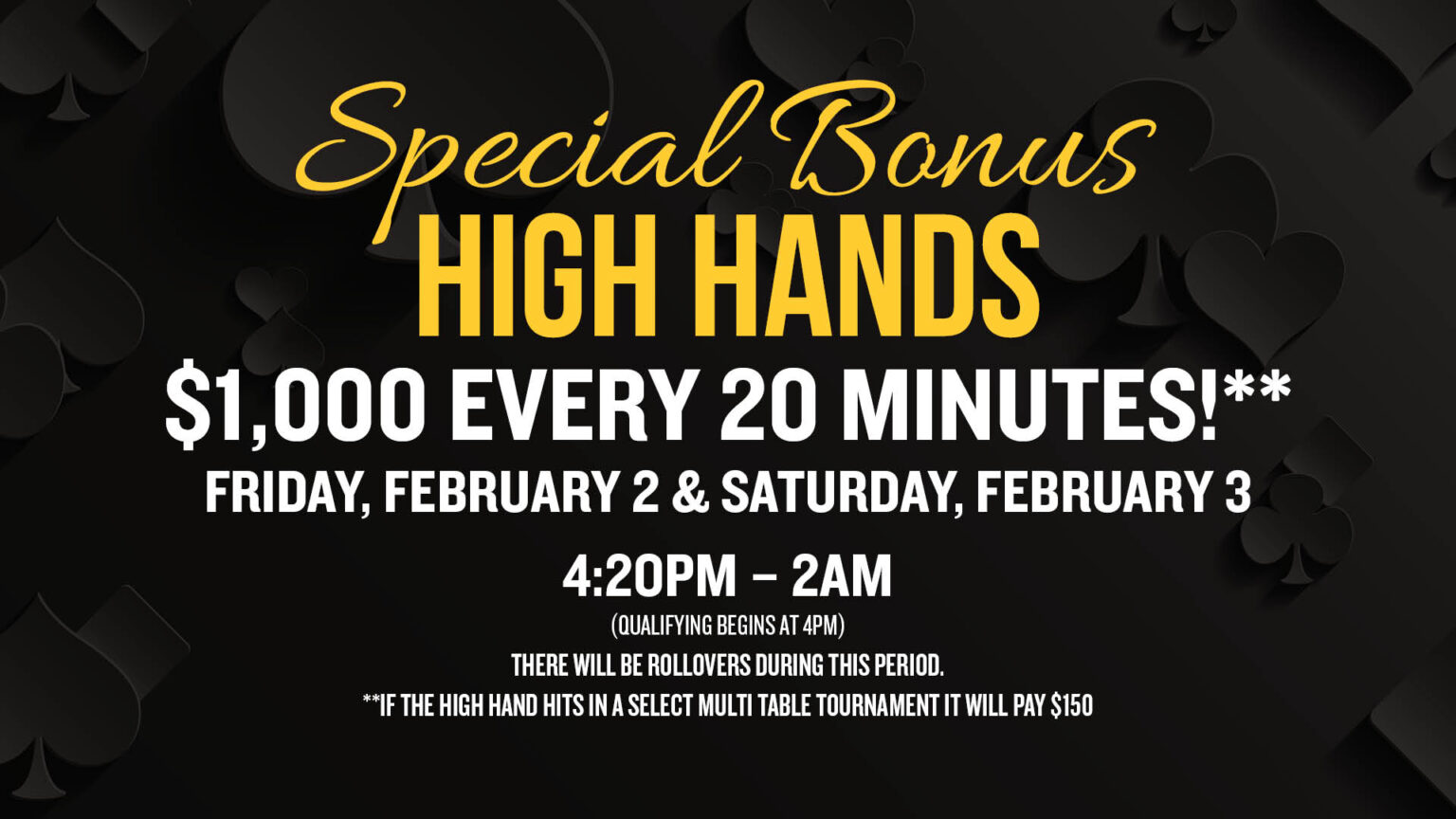 Promotions Seminole Hard Rock Hollywood Poker